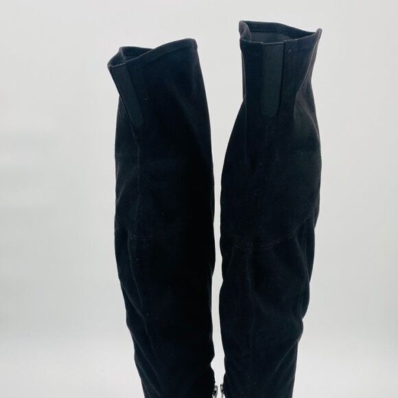 Marc Fisher Size 6M Black Over the Knee Suede Cathi Boot Pointed Toe Heeled - Picture 11 of 12